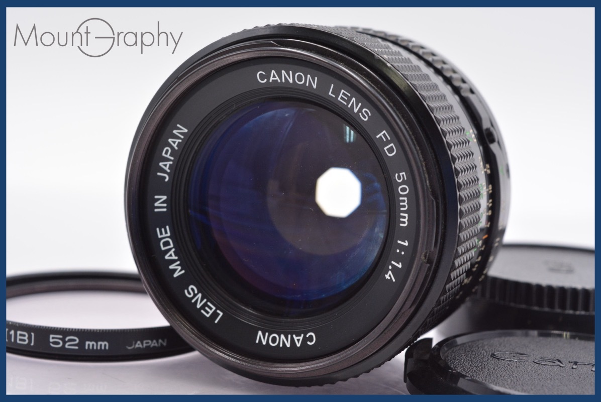 ★極上美品★ キヤノン Canon NEW FD 50mm F1.4 前後キャップ&レンズフィルター付 ★完動★同梱可 #yk3874拍卖