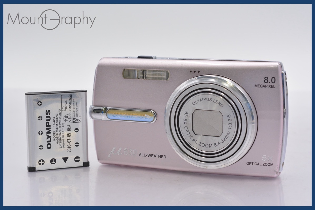 ★極上美品★ オリンパス Olympus μ-830 5x バッテリー付属 ★完動★同梱可 #mj5644拍卖