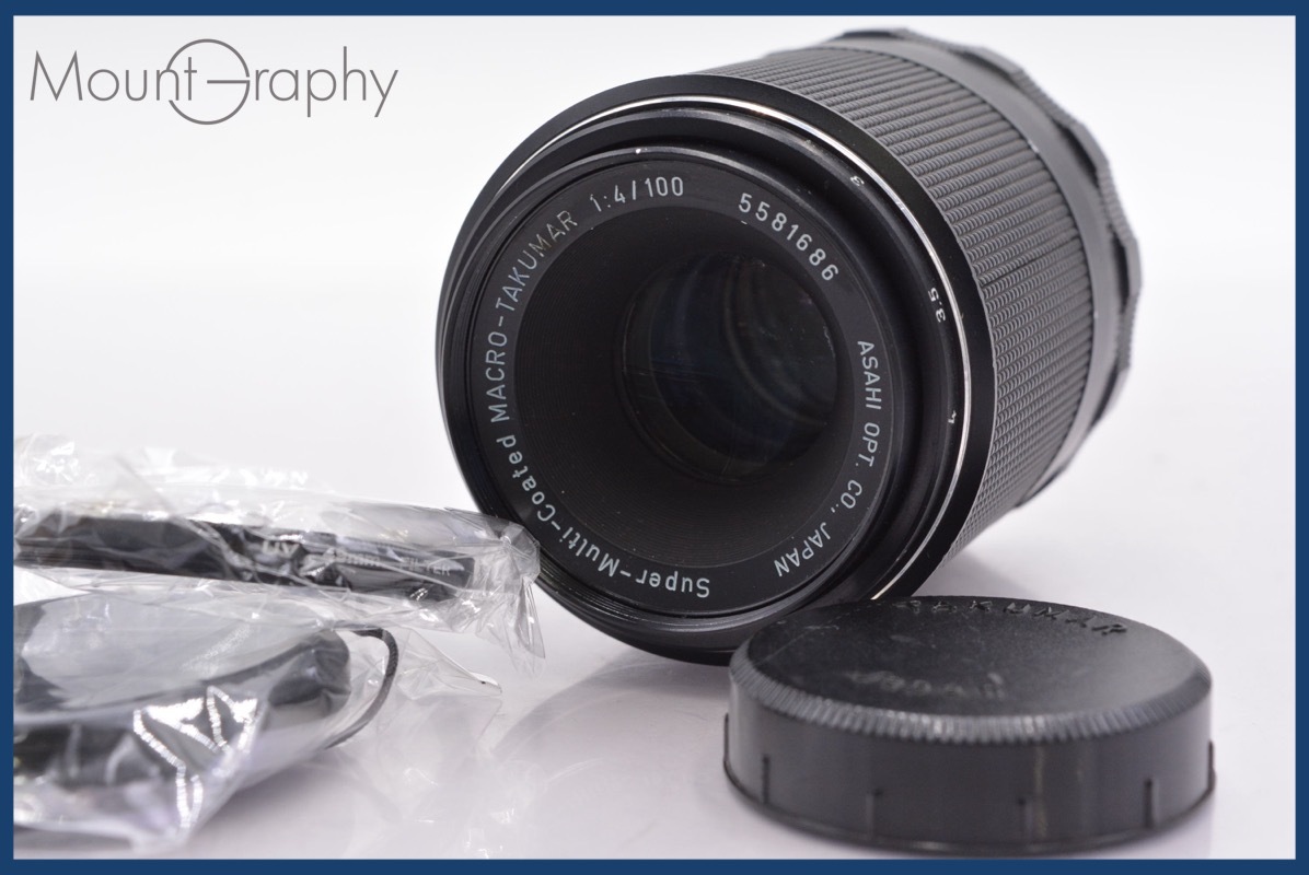 ★極上美品★ ペンタックス PENTAX Super-Multi-Coated MACRO-TAKUMAR 100mm F4 前後キャップ&レンズフィルター付 ★完動★同梱可 #mj4925拍卖