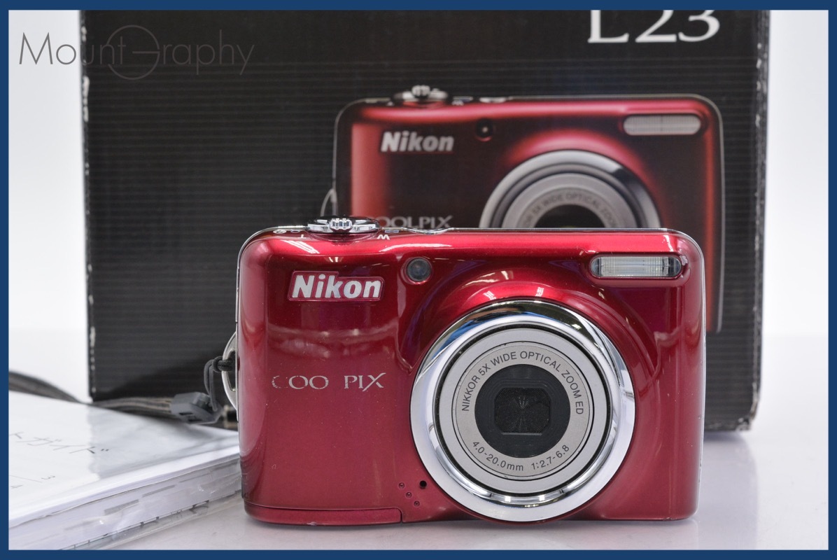 ★極上美品★ ニコン Nikon COOLPIX L23 5x 単三電池仕様 元箱、メモリーカード付属 ★完動★同梱可 #am9拍卖