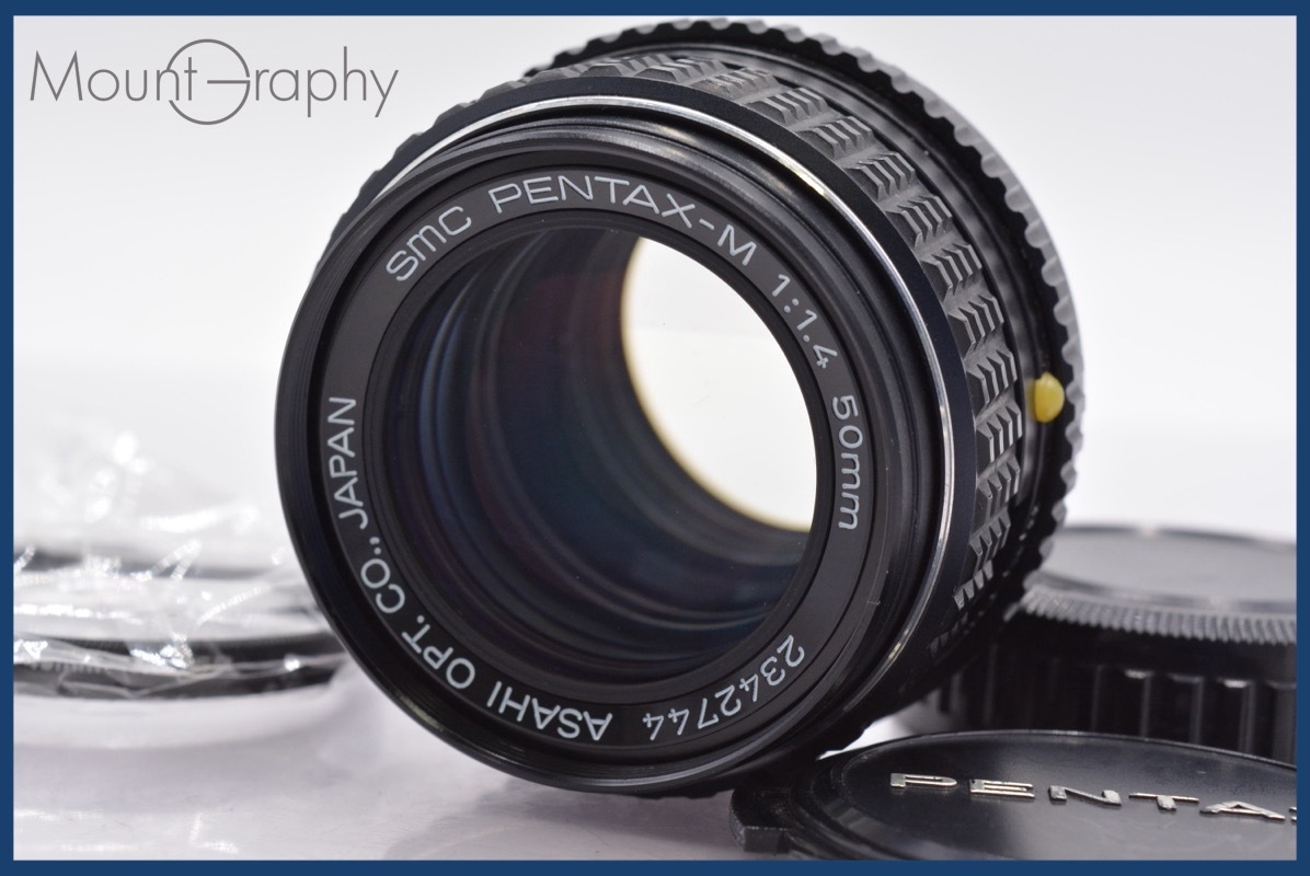 ★良品★ ペンタックス PENTAX SMC PENTAX-M 50mm F1.4 前後キャップ&レンズフィルター付 ★完動★同梱可 #yk4310拍卖