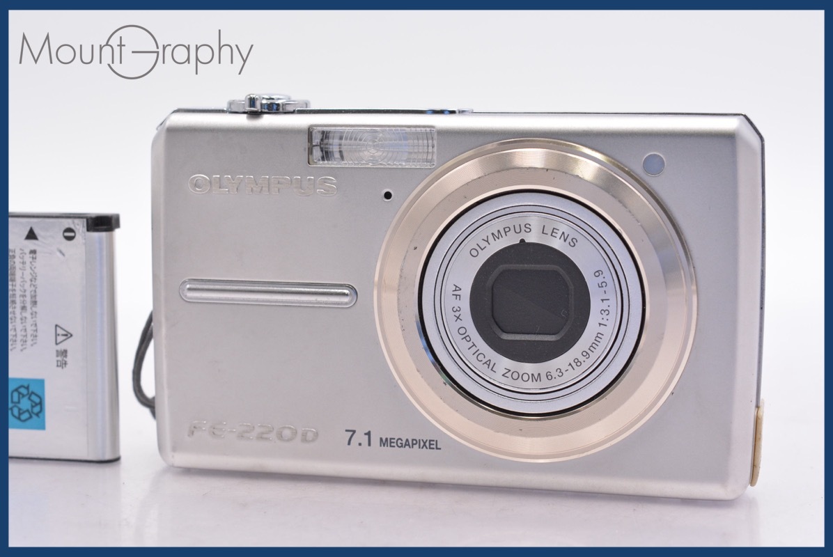 ★極上美品★ オリンパス Olympus FE-220 D 3x バッテリー付属 ★完動★同梱可 #mj5447拍卖