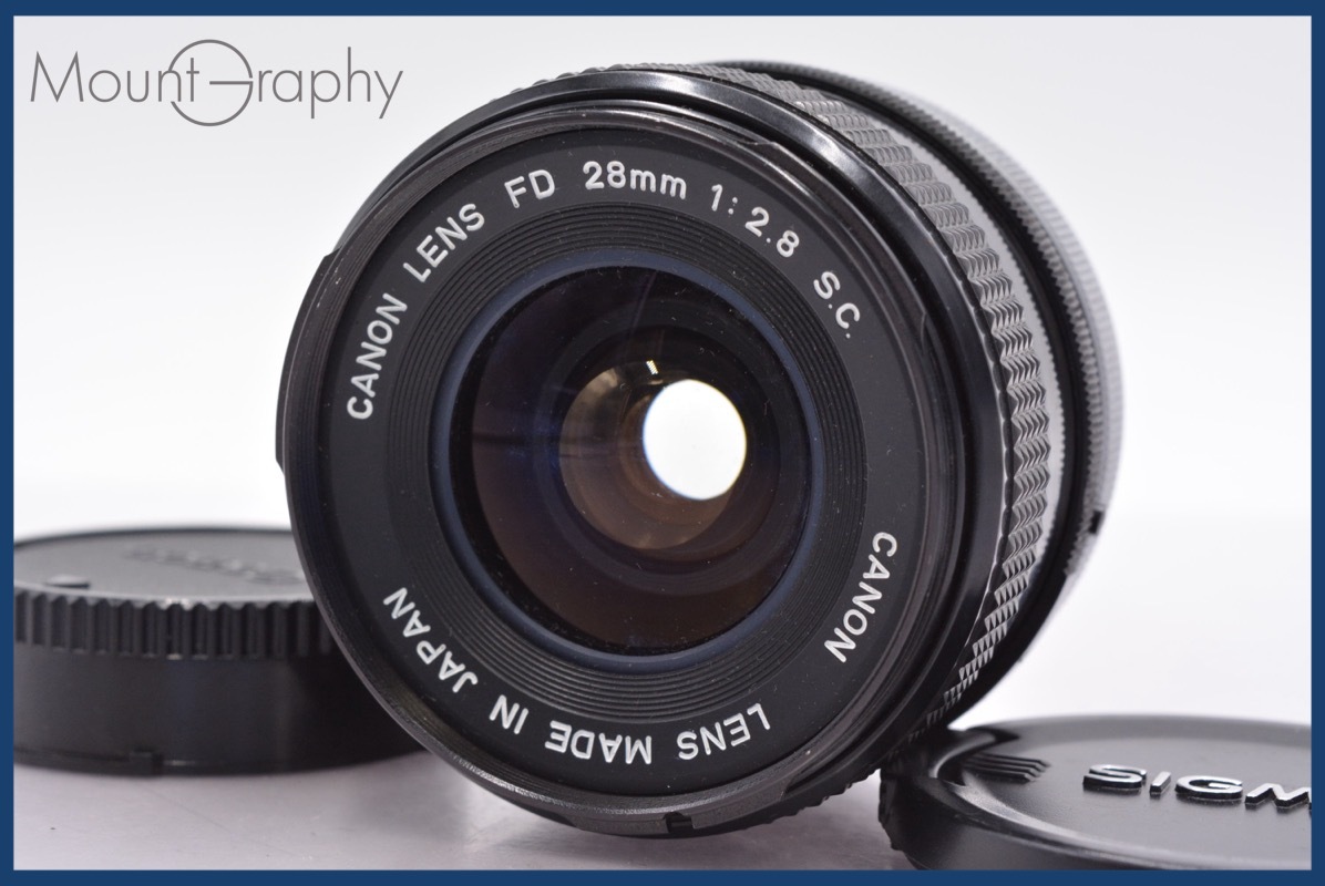 ★良品★ キヤノン Canon FD28mm F2.8 S.C. 前後キャップ&レンズフィルター付 ★完動★同梱可 #mj5106拍卖