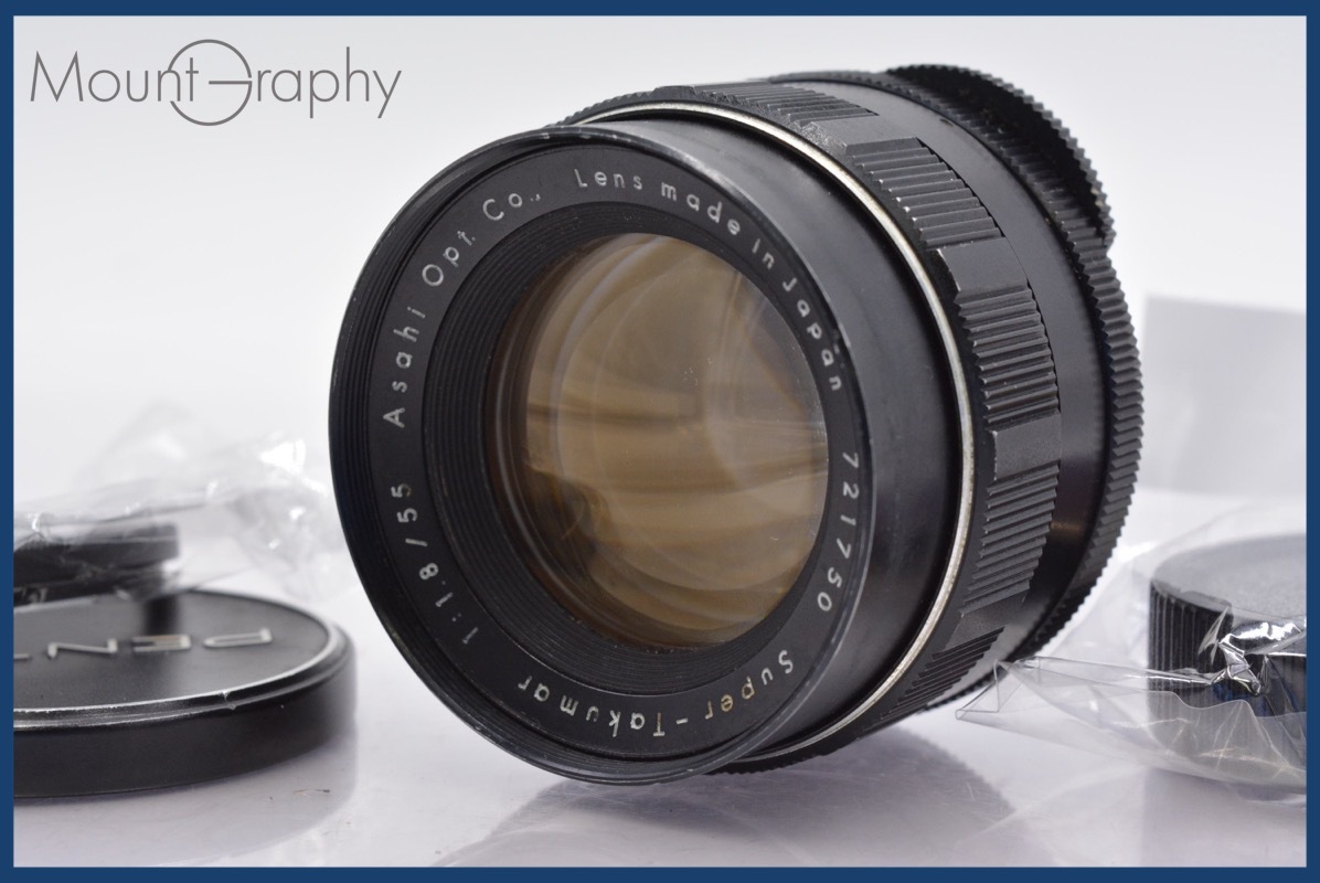 ★良品★ ペンタックス PENTAX Super-TAKUMAR 55mm F1.8 初期 前後キャップ&レンズフィルター付 ★完動★同梱可 #yk3750拍卖
