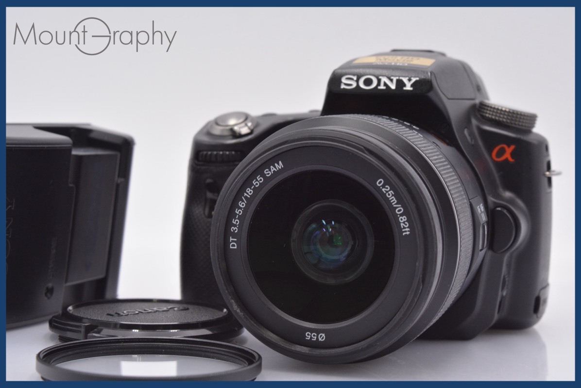 ★極上美品★ ソニー SONY α55 + SONY DT 18-55mm F3.5-5.6 SAM 前キャップ&レンズフィルター、バッテリー付属 ★完動★同梱可 #mj2600拍卖