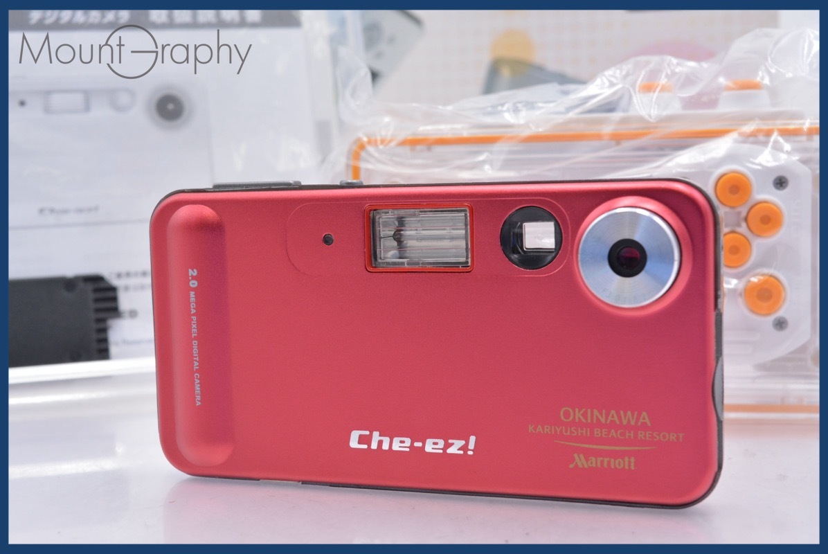 ★ジャンク特価★ トイカメラ Che-ez! Foxz2 OKINAWA KARIYUSHI BEACH RESOPT 元箱、メモリーカード、取扱説明書、防水ケース付属 #yk5089拍卖
