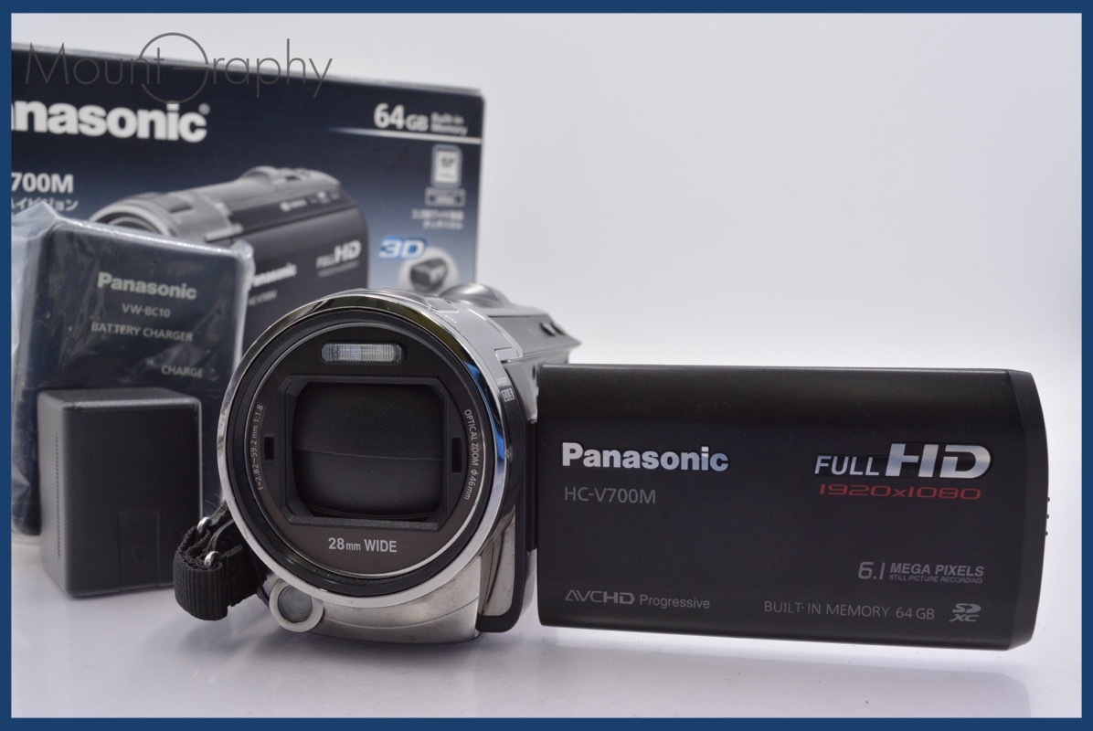 ★極上美品★ パナソニック Panasonic HC-V700M 46x 元箱、バッテリー、充電器付属 ★完動★同梱可 #mj4996拍卖