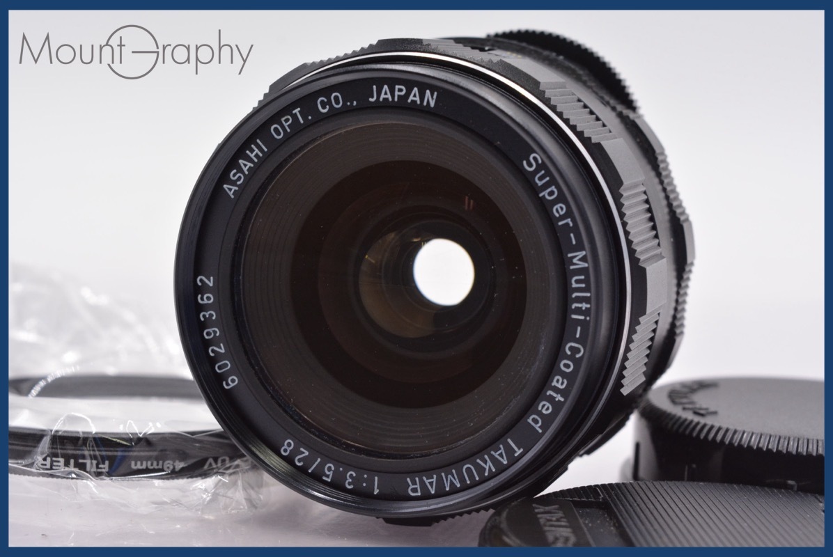 ★良品★ ペンタックス PENTAX Super-Multi-Coated TAKUMAR 28mm F3.5 前後キャップ&レンズフィルター付 ★完動★同梱可 #mj5020拍卖