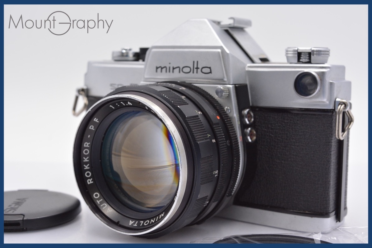 ★極上美品★ ミノルタ MINOLTA SR-7 + MINOLTA AUTO ROKKOR-PF 58mm F1.4 前キャップ&レンズフィルター付 ★完動★同梱可 #mj3306拍卖