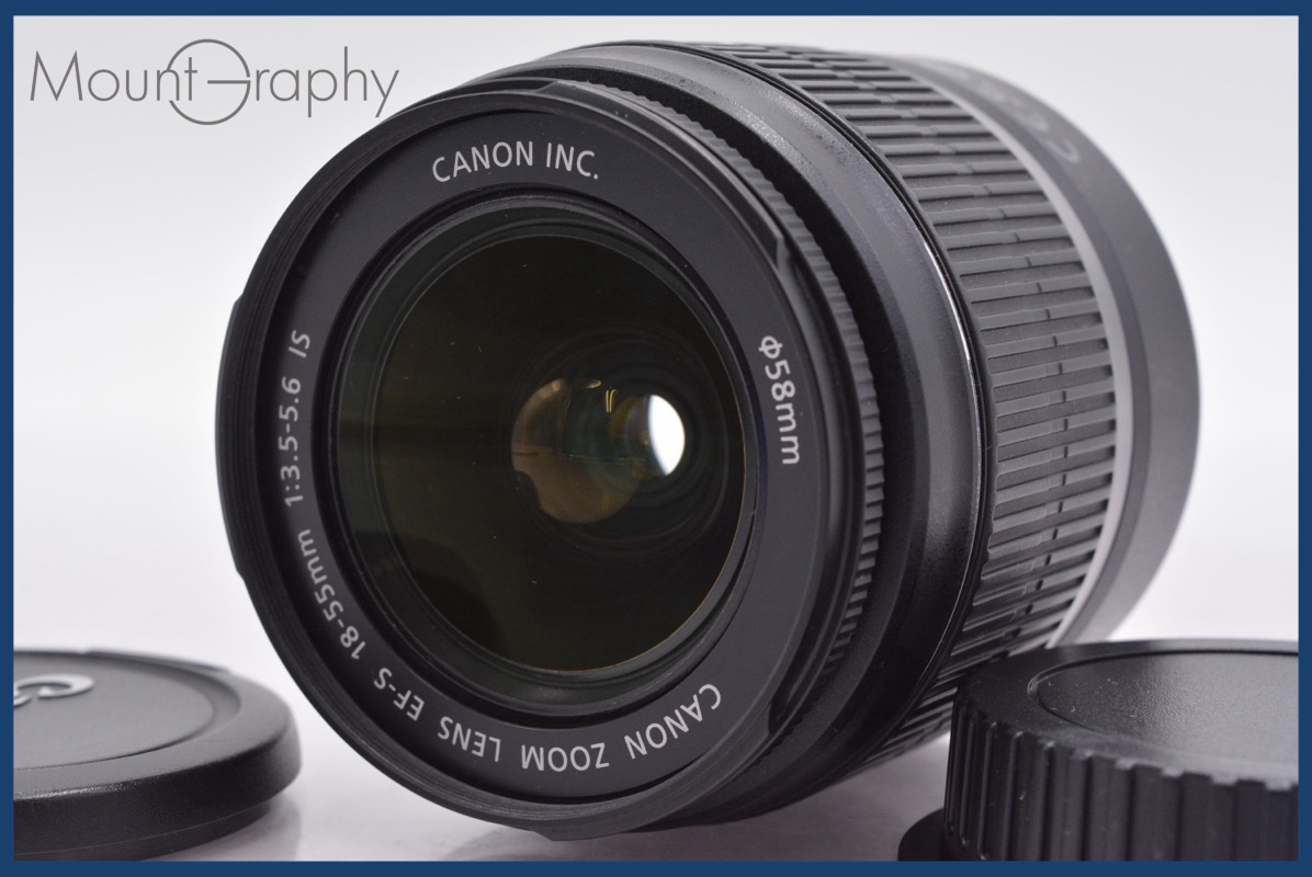 ★極上美品★ キヤノン Canon EF-S 18-55mm F3.5-5.6 IS 前後キャップ付 ★完動★同梱可 #yk4678拍卖