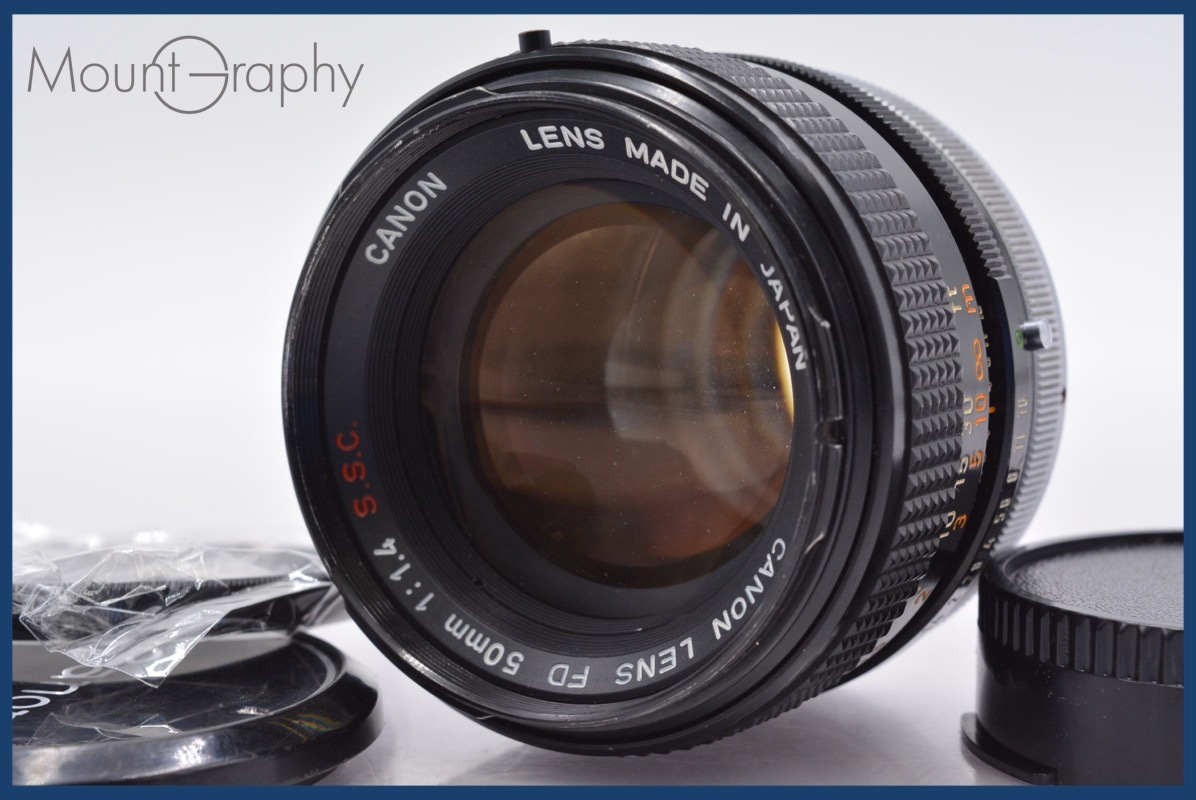 ★良品★ キヤノン Canon FD 50mm F1.4 S.S.C. 前後キャップ&レンズフィルター付 ★完動★同梱可 #yk4735拍卖