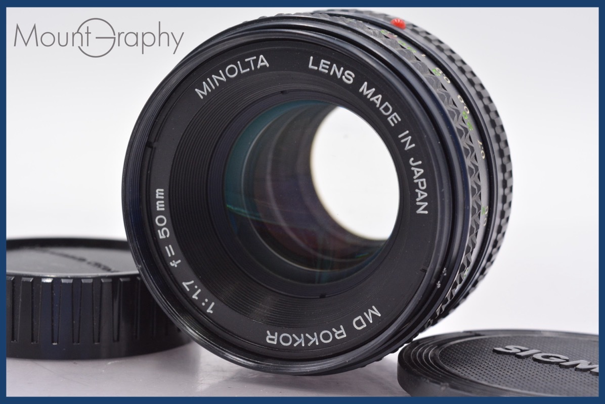★実用美品★ ミノルタ MINOLTA MD ROKKOR 50mm F1.7 前後キャップ付 同梱可 #mj5021拍卖