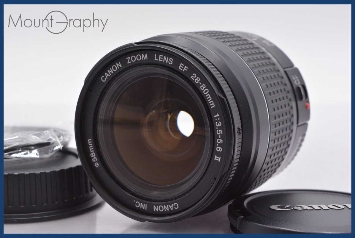 ★極上美品★ キヤノン Canon EF 28-80mm F3.5-5.6 II 前後キャップ&レンズフィルター付 ★完動★同梱可 #mj4659拍卖