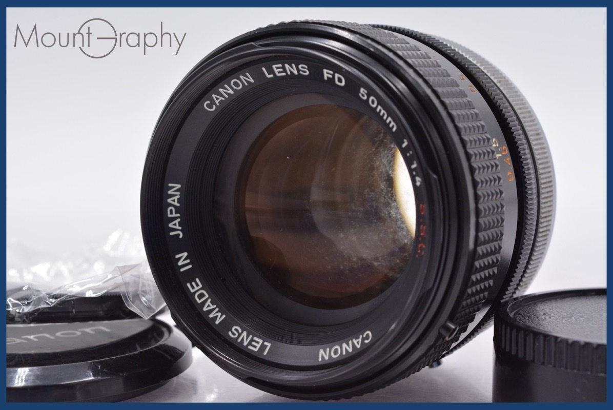 ★実用美品★ キヤノン Canon FD 50mm F1.4 S.S.C. 前後キャップ&レンズフィルター付 ★完動★同梱可 #yk4734拍卖