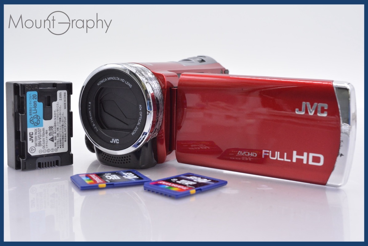 ★極上美品★ ビクター JVC Everio GZ-HM33 40x メモリーカード2枚、バッテリー付属 ★完動★同梱可 #yk4465拍卖