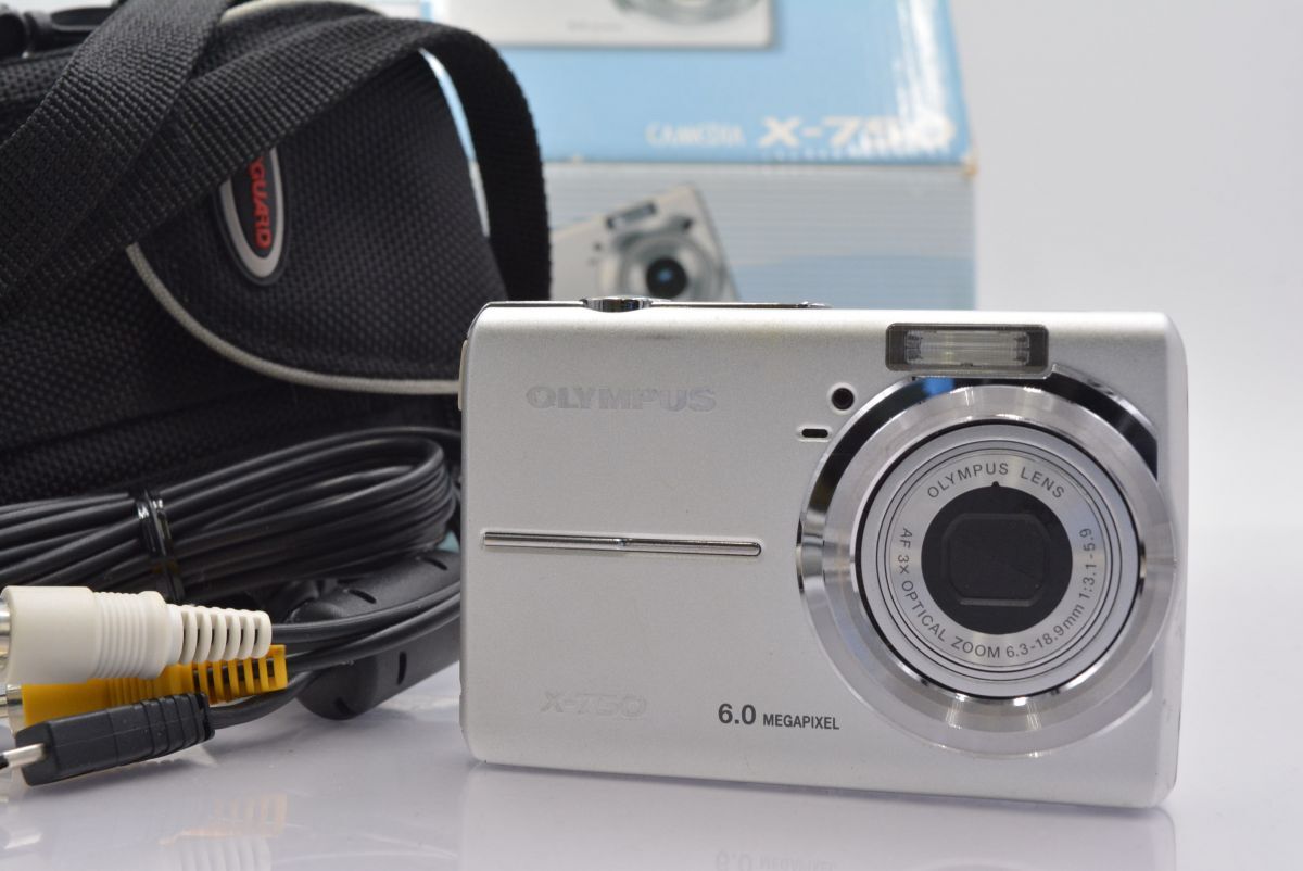 ★良品★ オリンパス Olympus X-750 3x 元箱、バッテリー、充電器、メモリーカード、取扱説明書付属 同梱可 #yk4645拍卖