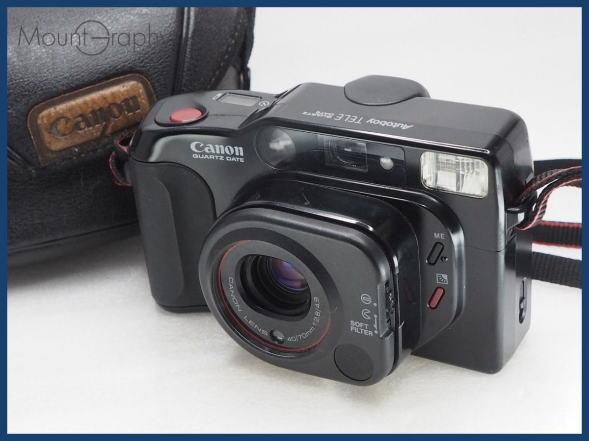 ★良品★ CANON キヤノン Autoboy TELE QUARTZ DATE レザーケース付 同梱可 #i10394拍卖