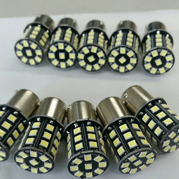 24V用 S25 LED 33連 シングル球 ホワイト 8個+保障2個 (計10個). トラック、ダンプ、農機具などの24V車両に拍卖