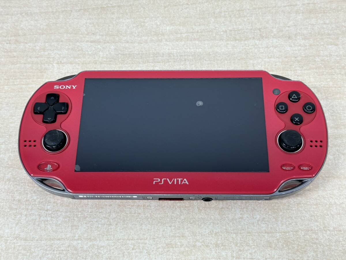 Sony PS Vita PlayStation Vita コズミック・レッド PCH-1100 本体 動作確認済み P-222拍卖