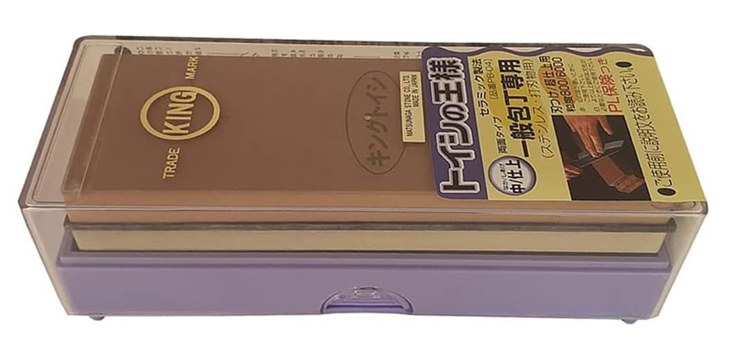 【vaps_5】キング砥石 キング トイシの王様 PB-04(一般包丁専用) 185X63X25 粒度:#800/#6000 刃つけ/超仕上用 PB-04 送込拍卖