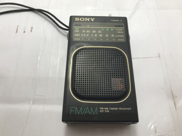 01★SONY ラジオ ICF-S16 中古 ジャンク 現状渡し 動作未確認 ゆうパックおてがる版拍卖