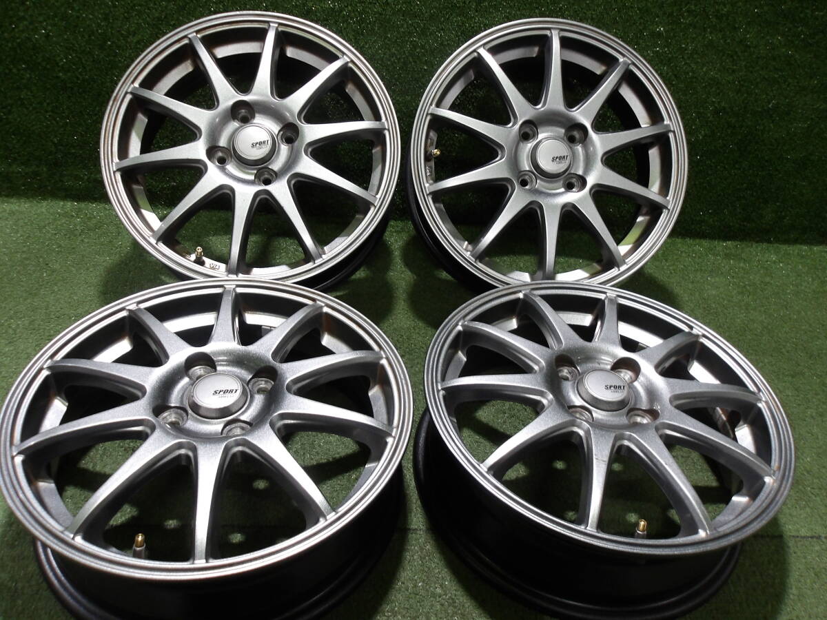 ☆ ホイール SPORT ABELIA 15×4.5J +45 PCD100 4H ガンメタ 4本 ☆拍卖