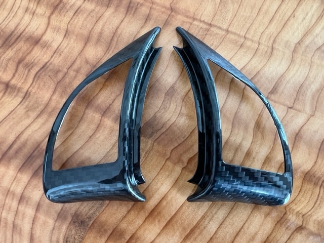 アバルト シリーズ3 リアルカーボン ステアリングトリムカバー 2個セット 限定1拍卖