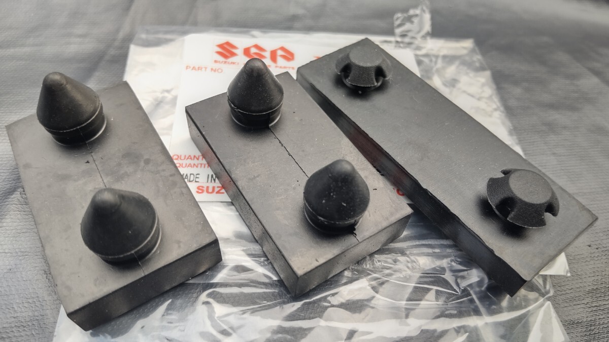 ■送料込み■GSX250E GSX400E GSX450E シートゴム SUZUKI純正 クッションラバー 3点セット ザリ用拍卖