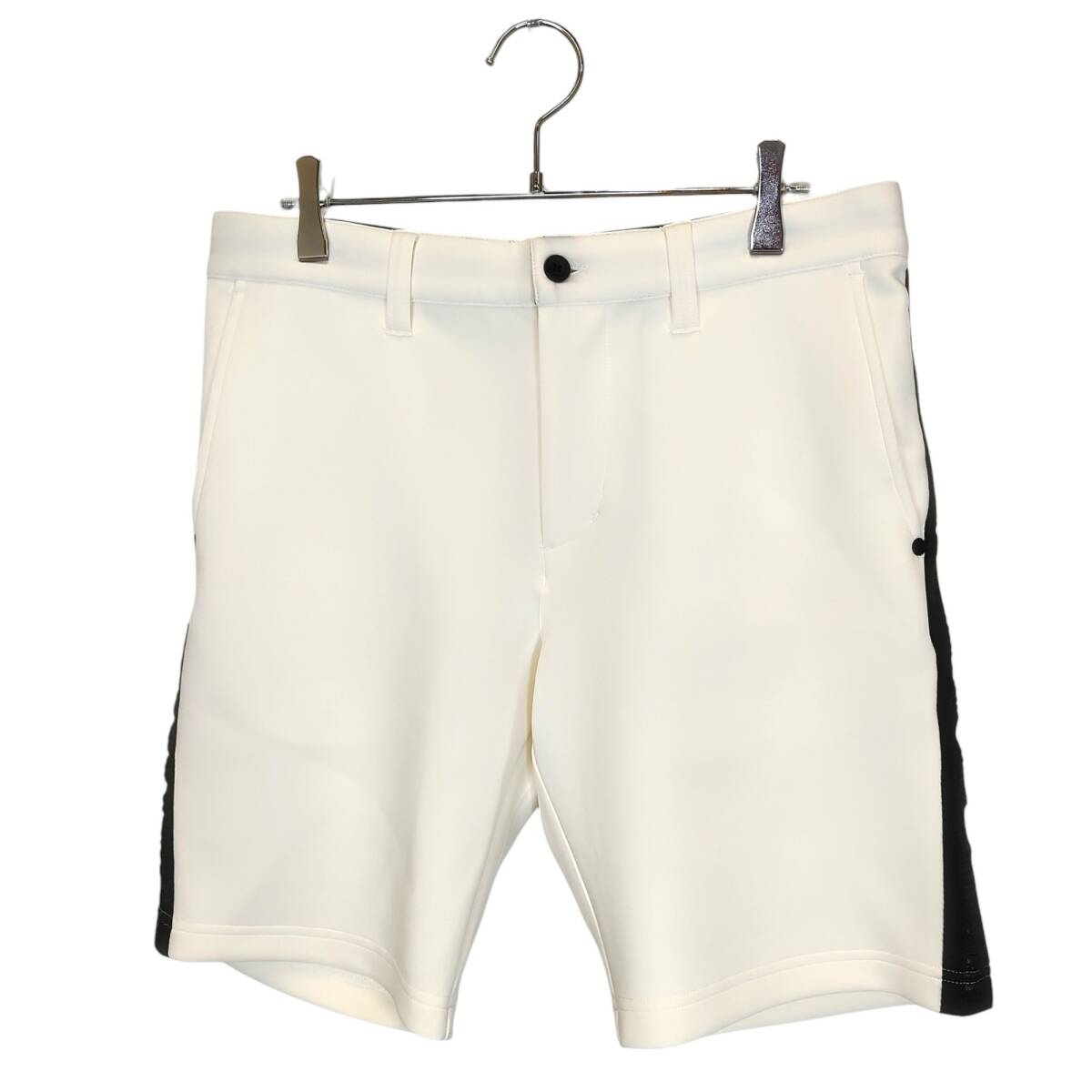 BRIEFING GOLF ブリーフィングゴルフ 24SS SIDE LOGO LINE SHORT PANTS サイドライン ショートパンツ S ホワイト/ブラック メンズ拍卖