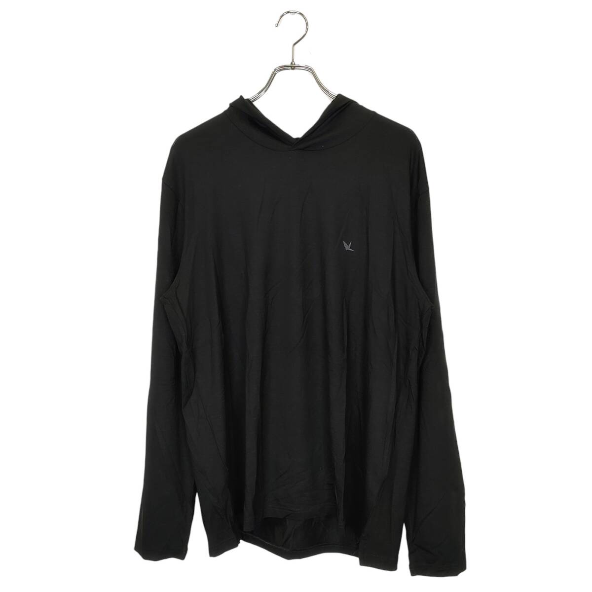 1PIU1UGUALE3 ウノピゥウノウグァーレトレ DEREK ROSE L/S HOODED TEE フード 長袖 Tシャツ MRT329 RYN019 5 L ブラック メンズ拍卖