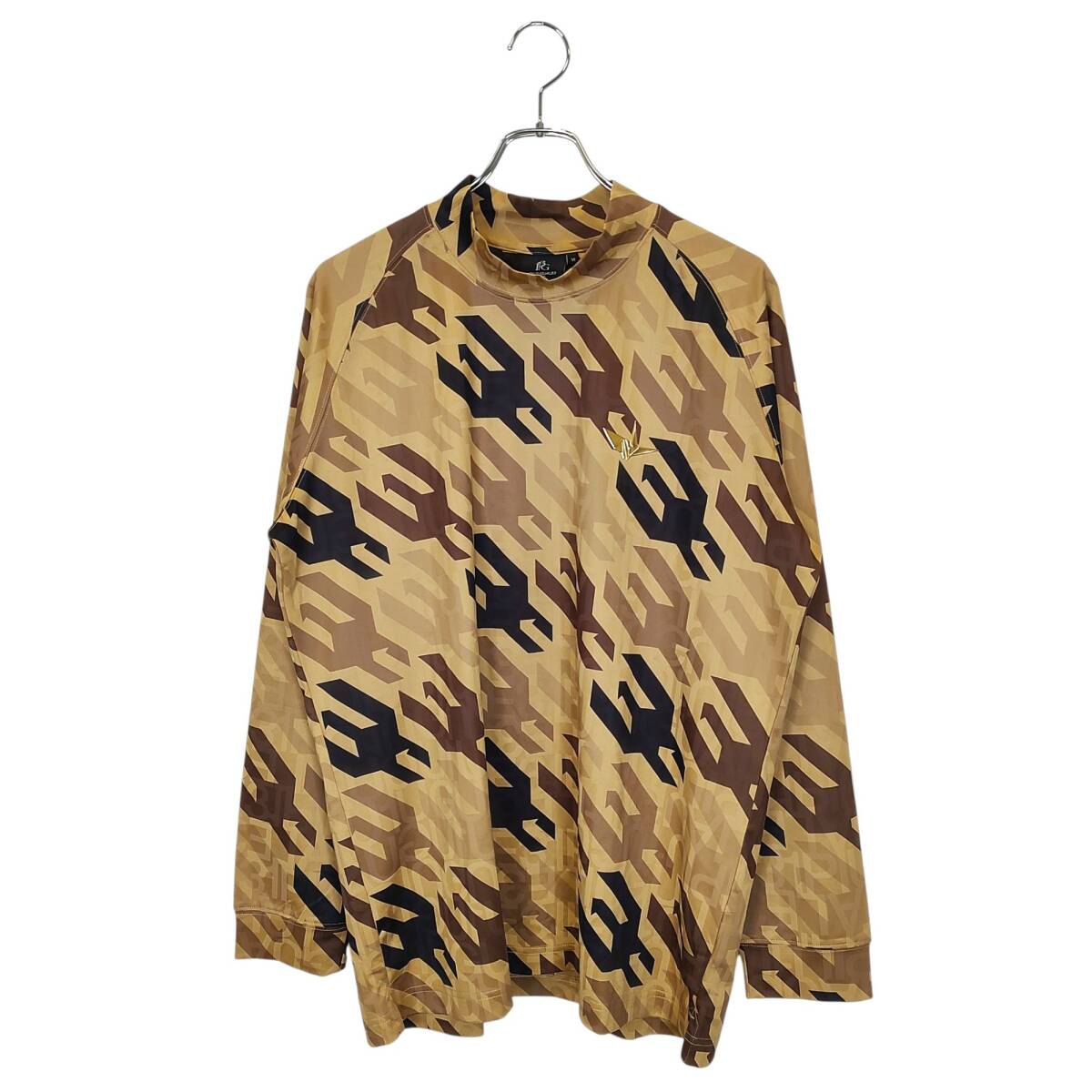 1PIU1UGUALE3 GOLF ウノピゥウノウグァーレトレ ゴルフ MOCK NECK HOUNDSTOOTH 長袖 モックネック シャツ GRT232 POE518 6 XL メンズ拍卖