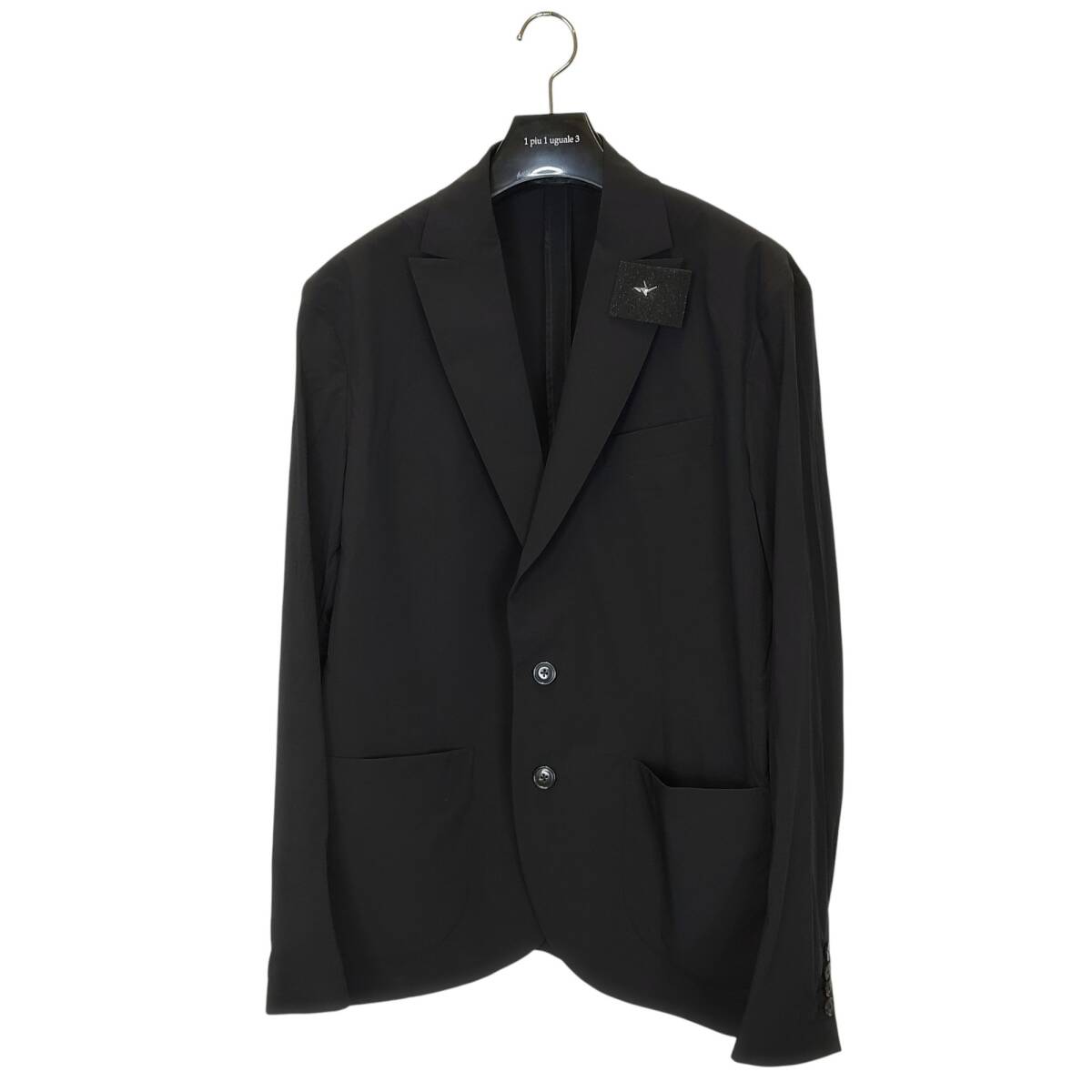 1PIU1UGUALE3 ウノピゥウノウグァーレトレ UNCON JACKET / KAJI NYLON 2B テーラード ジャケット MRB741 NYU119 7 XXL ブラック メンズ拍卖