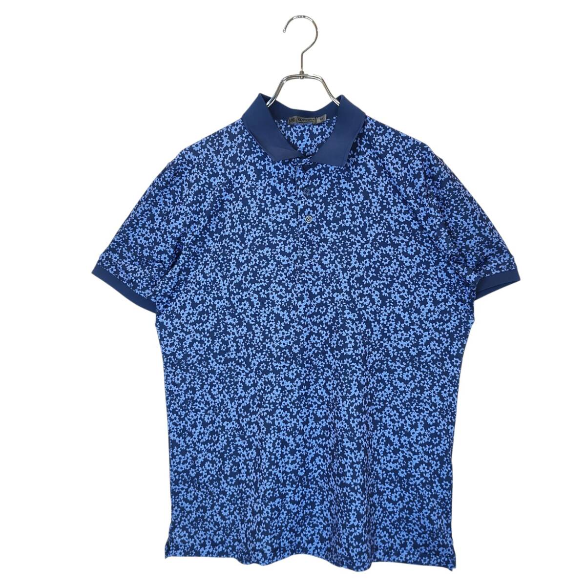 G/FORE ジーフォア ゴルフ Polo Shirt S/S 花柄 半袖 ポロシャツ G4MF22K23 M ネイビー系 メンズ拍卖