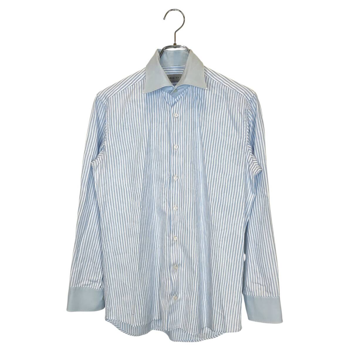 ETRO エトロ 長袖 ペイズリー ストライプ シャツ 37 ブルー系 メンズ拍卖