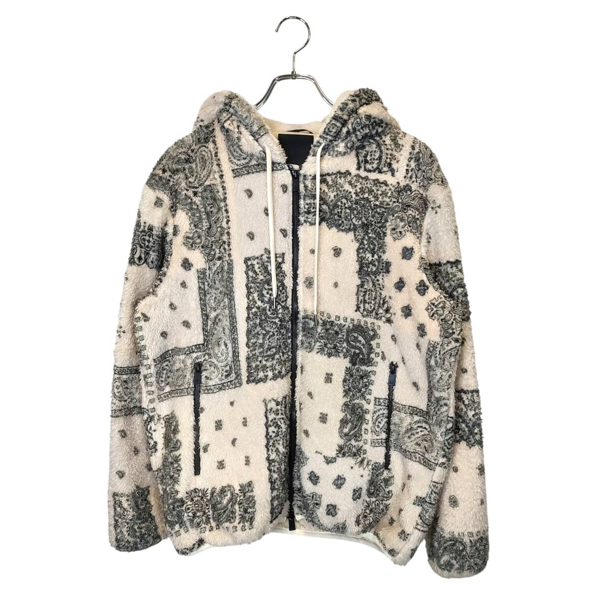 TATRAS タトラス BEGLEO ベグレオ ボア パーカー フリース ジャケット MTAT21A4776-L 42 ホワイト/グレー メンズ拍卖