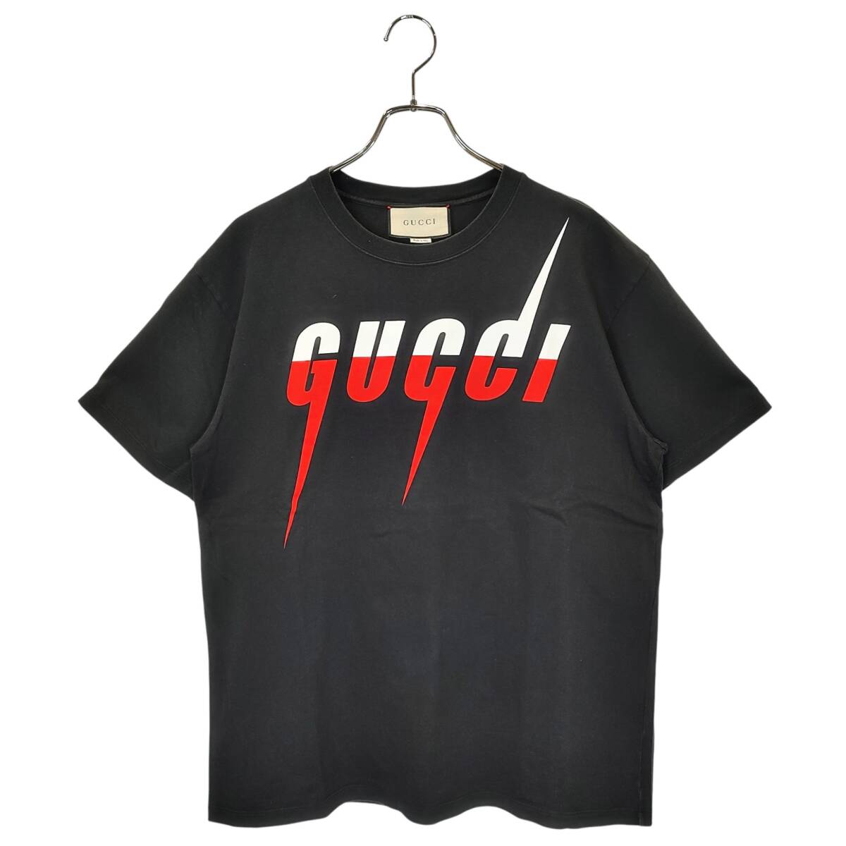 GUCCI グッチ BLADE PRINT TEE ロゴ ブレード プリント 半袖 Tシャツ 565806-XJAZY M ブラック/マルチ メンズ拍卖