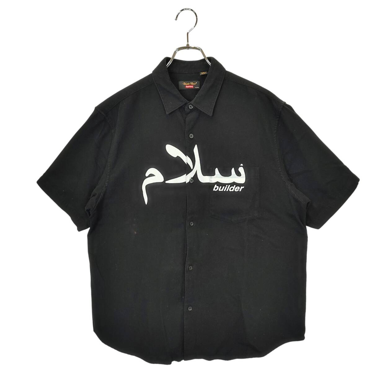 Supreme シュプリーム x UNDER COVER アンダーカバー 23SS S/S Flannel Shirt 半袖 フランネル シャツ M ブラック/ホワイト メンズ拍卖