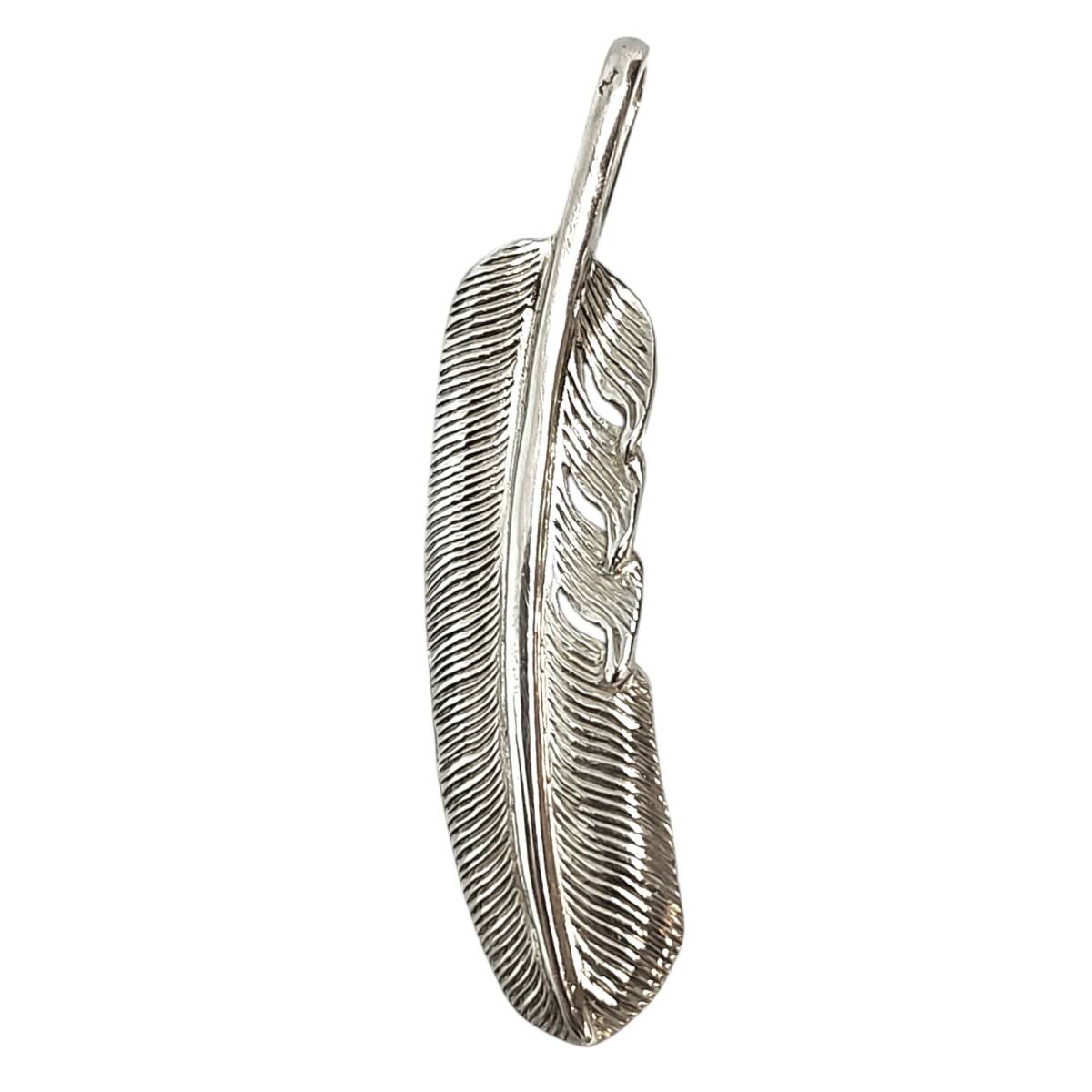 Kenshiro ケンシロウ 和彫り フェザー ネックレス トップ 左向き F シルバー拍卖