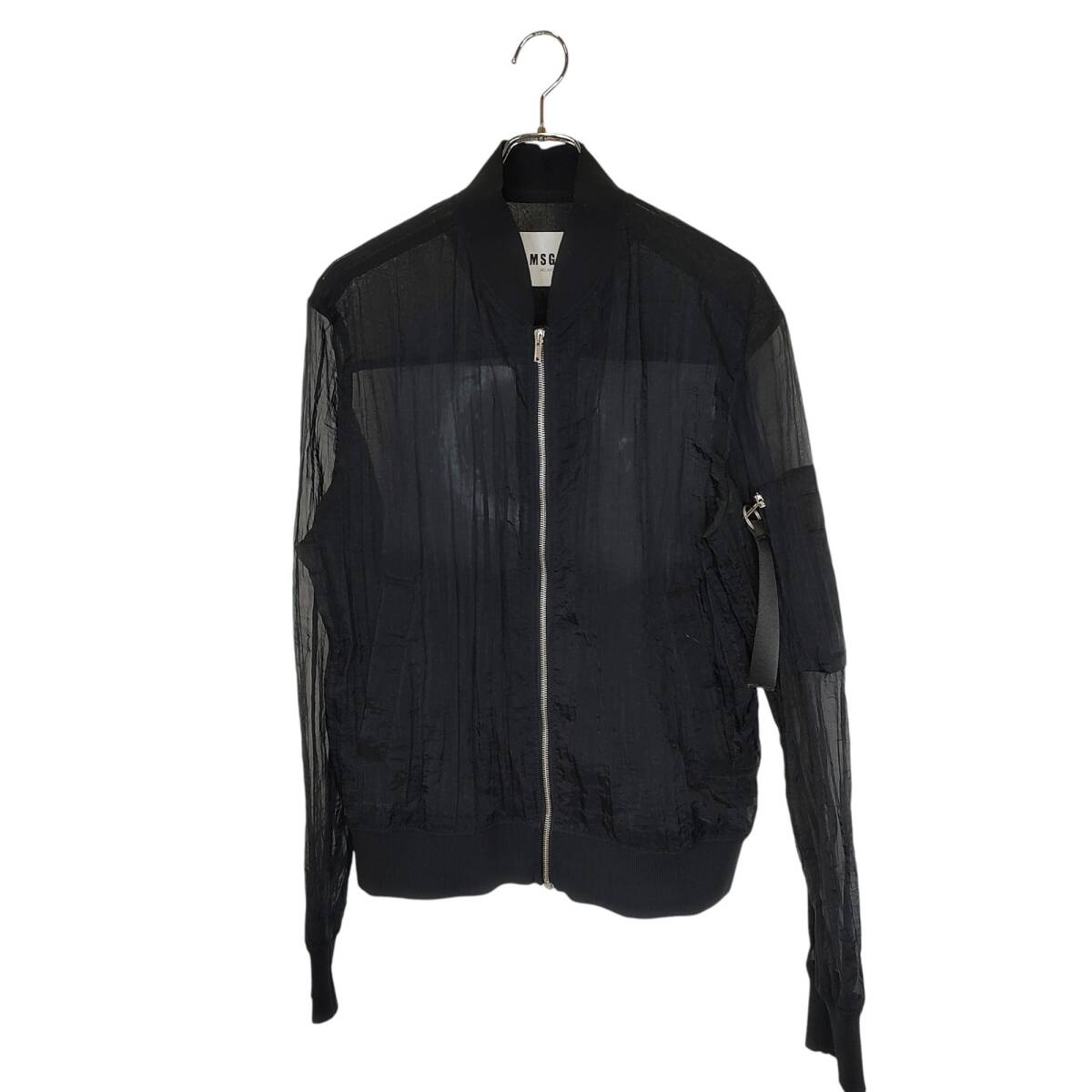 MSGM エムエスジーエム MA-1 ブルゾン ボンバー ジャケット 2240MH23Y 46 ブラック メンズ拍卖