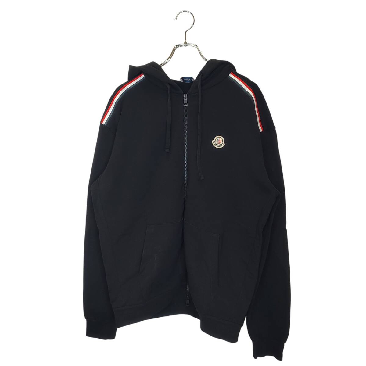 MONCLER モンクレール Zip Hoodie ジップ アップ パーカー H10918G00047 L ブラック メンズ拍卖