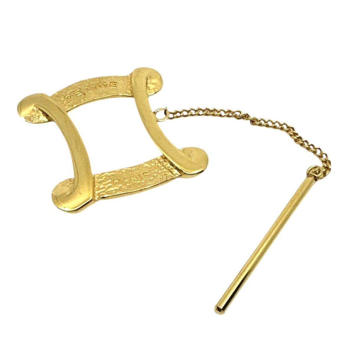 セリーヌ ヴィンテージ スカーフリング イタリア製 ゴールド 25J03-AC1拍卖