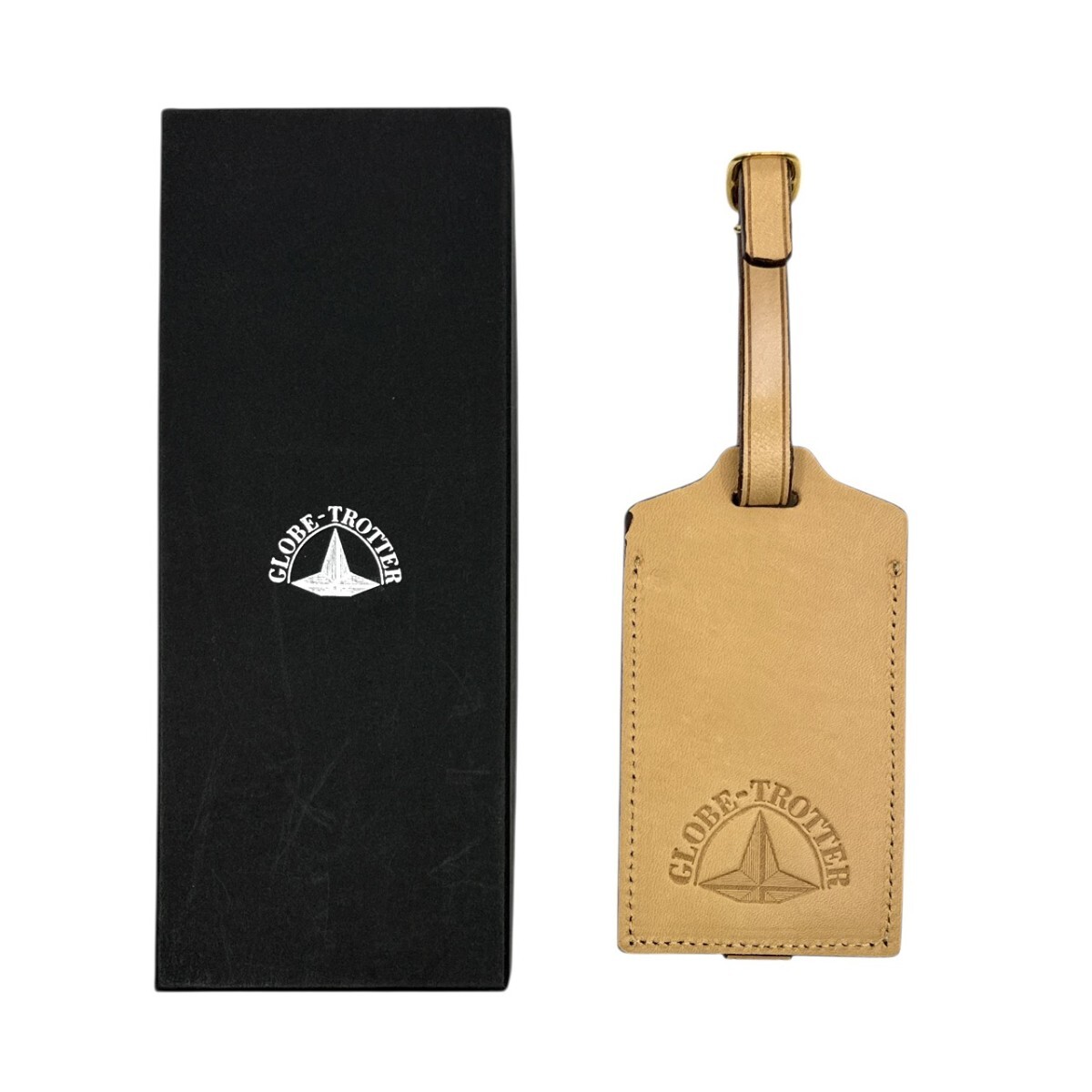美品 グローブトロッター レザー ネームタグ タグ 25J30拍卖