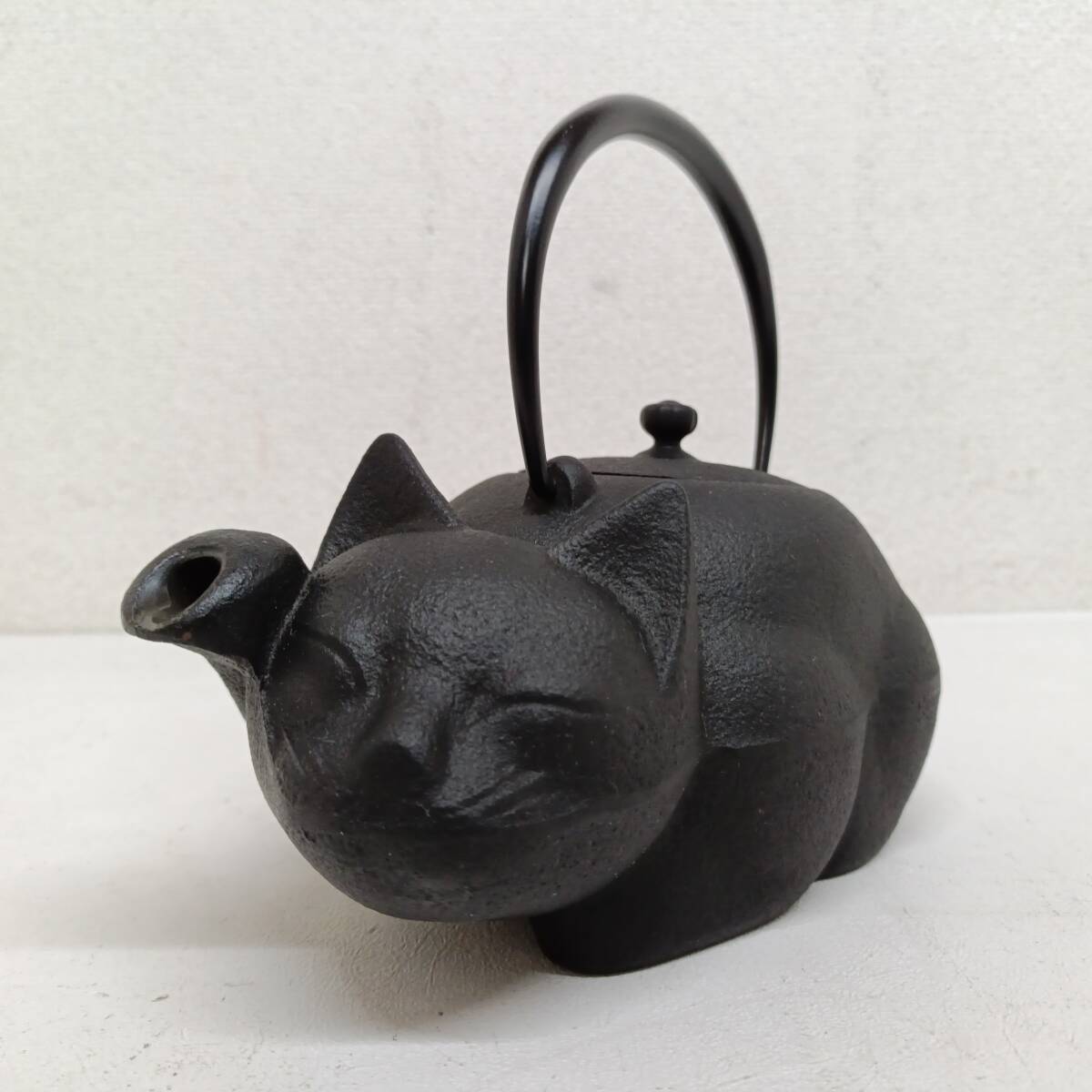 L481 希少 未使用 盛栄堂 南部鉄器 急須 招き猫 まねき猫 鉄瓶拍卖