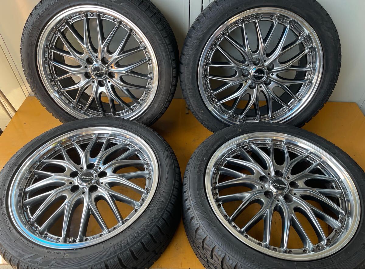 深リム ワーウィック ディープランド 17×7J +50 100/5 TOYO 215/45/17 2023年製 バリ溝98% スタッドレスタイヤ付き お買い得拍卖