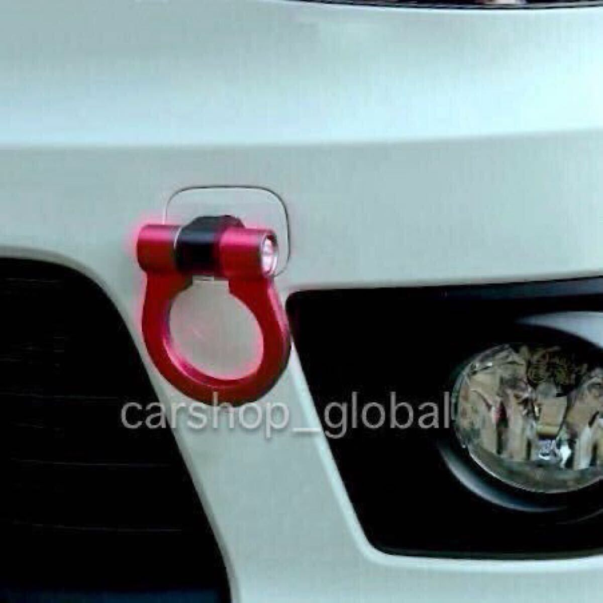 スズキ アルトワークス対応 軽量 牽引フック レッド フロント対応 可倒式/脱着式 HA36Sモデル等対応 高強度アルミニウム製拍卖