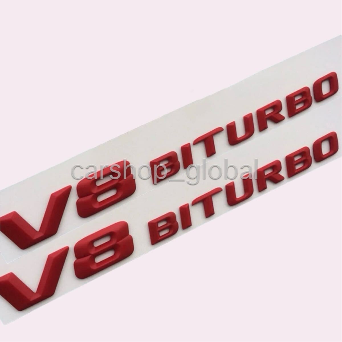 ベンツ AMG V8 BITURBO サイドエンブレム 2個 レッド 凹凸タイプ C63/E63/S63/G63/SL55/CLS/GLS/AMG GT/SLS CLA45/A45/GLA45等拍卖