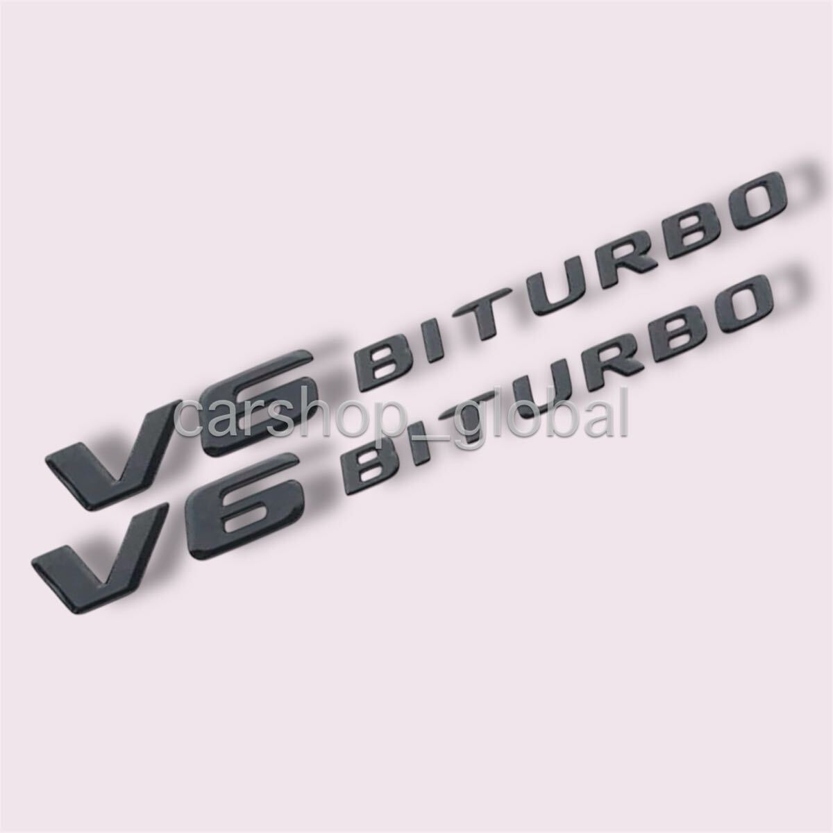メルセデス ベンツ V6 BITURBO サイドエンブレム 2個 グロスブラック A/B/C/E/S/G/CLS/GLK/GLS/SLK/SLS/GLE/GLS/AMG/C43/E400等拍卖