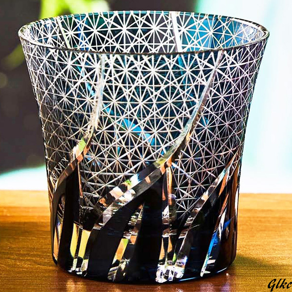 【日本酒、冷酒、ビール、ウイスキー、焼酎に最適なグラス】 切子 グラス ロックグラス 菊つなぎ 文様 食洗器 ビール ウイスキー拍卖