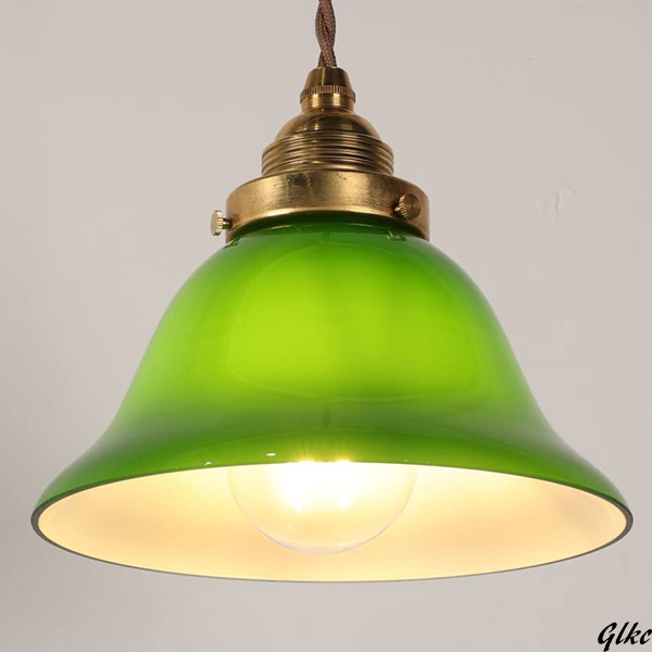 【手作りのガラス製品で、温かみと独自の風合いが魅力な照明】 ガラス ペンダントライト 真鍮 E26口金 LED電球付属拍卖