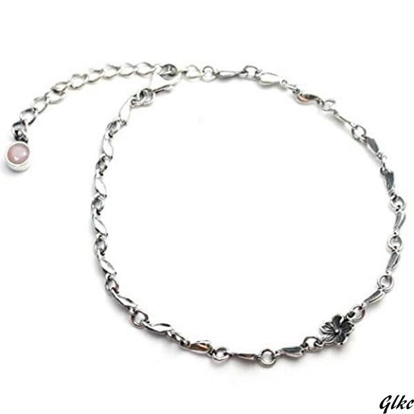 【ピンクオパールの美しい色合いの桜をモチーフにしたシルバーチェーンブレスレット】 桜 サクラ チェーン ブレスレット シルバー925拍卖